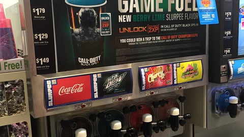7-Eleven Mountain Dew Slurpee Translite Sign