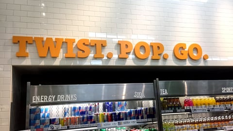 7-Eleven 'Twist. Pop. Go' Sign