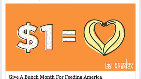 7-Eleven Feeding America '#GivingTuesday' Facebook Update