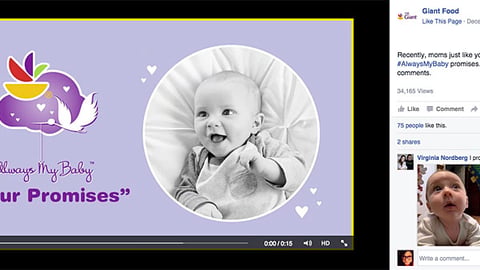 Stop & Shop Always My Baby Facebook Update