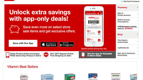 CVS Target 'Coming Soon' Tab