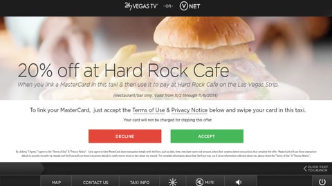 Verifone MasterCard Las Vegas Taxi Shopping Test