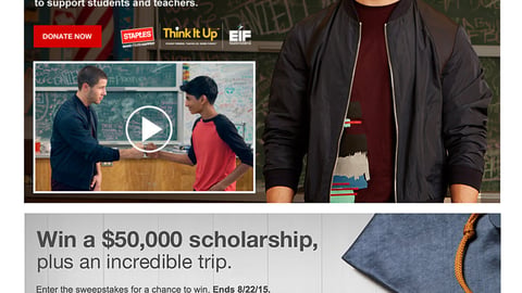 Staples Nick Jonas 'Think It Up' Display Ad