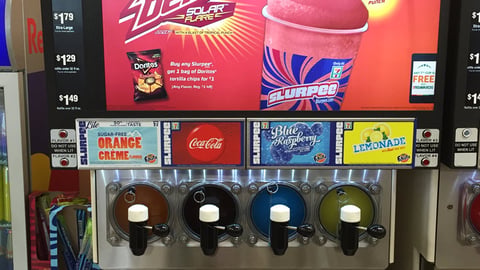 7-Eleven Mountain Dew Solar Flare Translite Sign