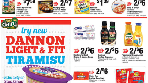 Stop & Shop Dannon Light & Fit 'Tiramisu' Feature