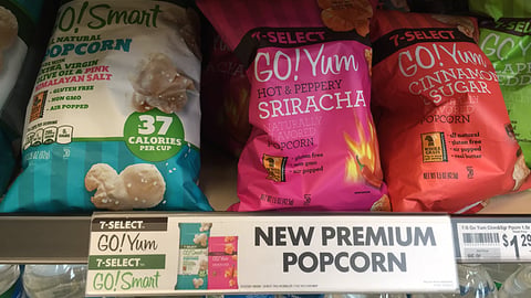7-Select 'New Premium Popcorn' Shelf Sign