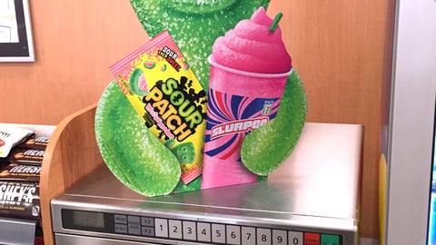 7-Eleven Mondelez Slurpee Countertop Sign