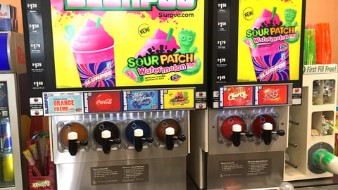 7-Eleven Sour Patch Watermelon Slurpee Translite Signs