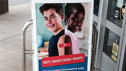 Walgreens 'Get a Shot. Give a Shot' A-Board