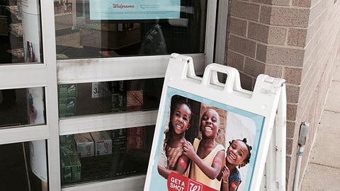 Walgreens 'Get a Shot. Give a Shot' Signage