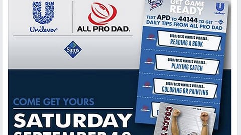 All Pro Dad Dove Men+Care Sam's Club Facebook Update