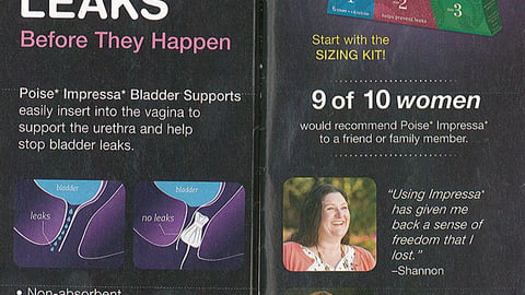 Poise Impressa Walgreens Coupon Book Feature