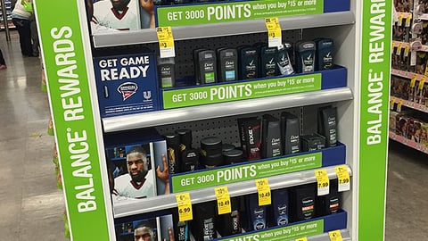 Unilever Walgreens 'Get Game Ready' Endcap