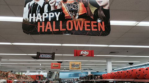 Walgreens Multi-Brand Halloween Ceiling Signs
