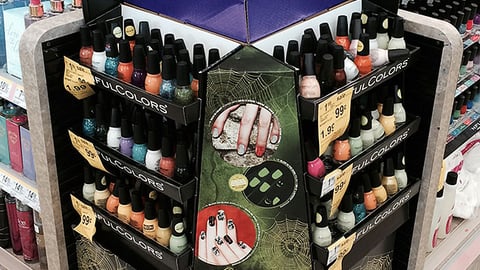 SinfulColors Walgreens Halloween Etagere Display