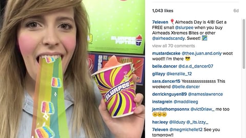 7-Eleven ‘Airheads Day’ Instagram Update