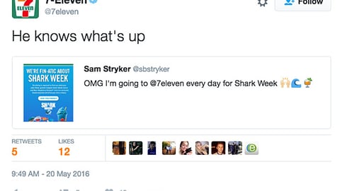 7-Eleven ‘He Knows What’s Up’ Twitter Update