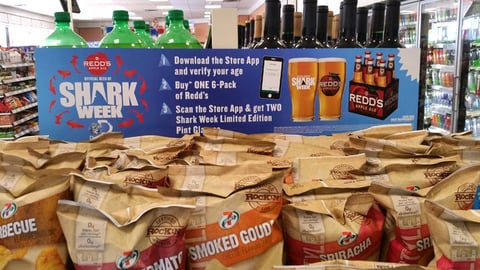 Redd’s Apple Ale ‘Official Beer of Shark Week’ Endcap Header