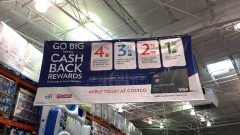 Citibank Costco 'Go Big' Ceiling Banner