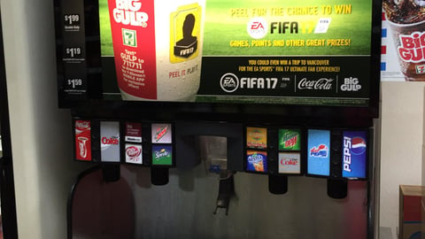 Big Gulp Coca-Cola 'Everyone Wins' Translite Sign