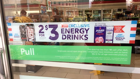 7-Eleven ‘Exclusive Energy Drinks’ Door Cling