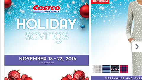 Costco ‘Holiday Savings’ Facebook Update