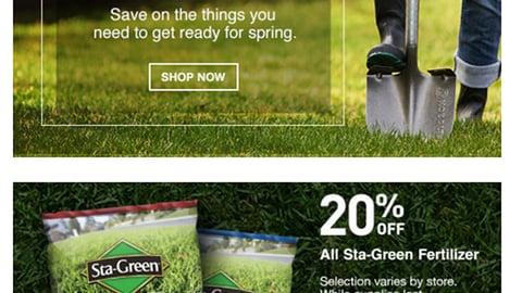 Lowe's 'Build and Grow' Email Ad