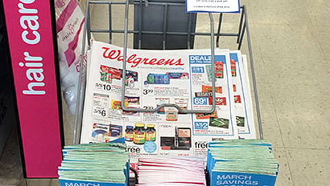 Walgreens '3 for 2' Hair Care Rack Sign