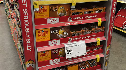 M&M's Walgreens 'Red Nose Day' Endcap