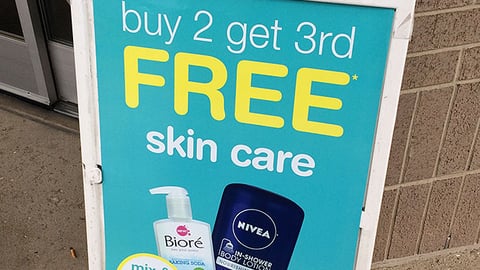 Walgreens Multi-Brand 'Skin Care' A-Board