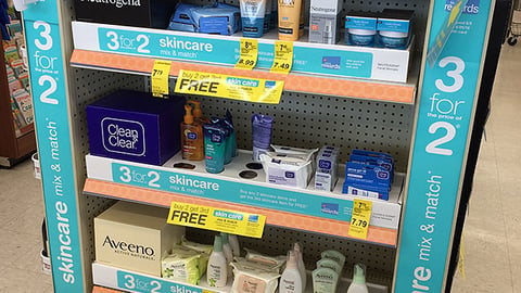 Walgreens J&J 'Skin Care' Endcap
