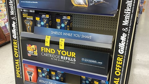 Gillette Walgreens 'Men's Health' Endcap