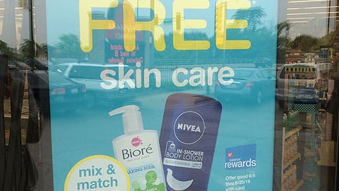 Walgreens Multi-Brand 'Skin Care' Window Poster