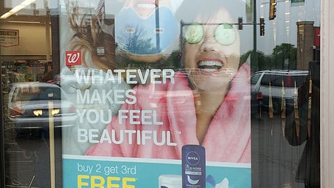 Walgreens Multi-Brand 'Skin Care' Window Poster