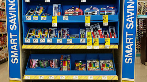Newell Brands Walgreens Back-to-School Endcap