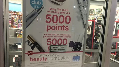 Walgreens 'Beauty Enthusiast' Window Poster