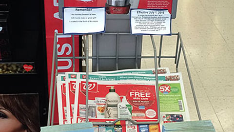Walgreens 'Skin Care' Rack Sign