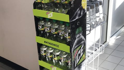 Mtn Dew Ice 'Clear, Refreshing, Lemon Lime' Floorstand