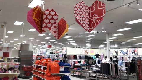 Target Valentine's Day Ceiling Signs