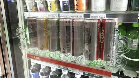 Diet Coke Suction Rack