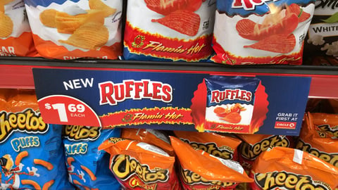 Ruffles Flamin’ Hot Circle K Price Sign