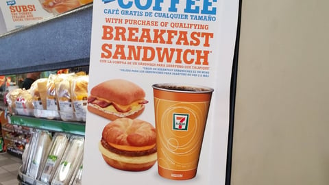 7-Eleven 'Free Any Size Coffee' Side Panel
