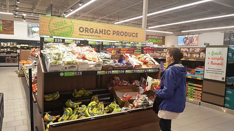 Aldi 'Organic Produce' Endcap Header