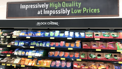 Aldi ‘Impressively High Quality’ Sign