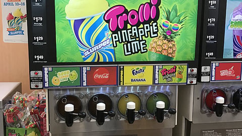 Trolli Pineapple Lime Slurpee Translite Sign