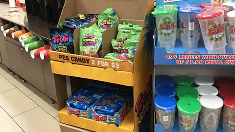 Trolli Sour Brite Sloths 7-Eleven Floorstand