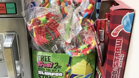Trolli Slurpee Straw Countertop Display