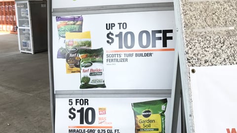 Scotts Miracle-Gro Home Depot 'Spring Black Friday' Stanchion