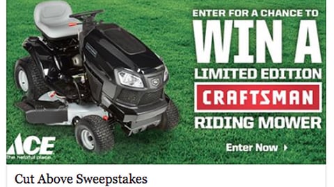 Craftsman Ace Hardware 'Riding Mower' Facebook Update