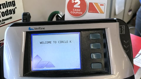 Circle K 'Easy Rewards' Checkout Sign